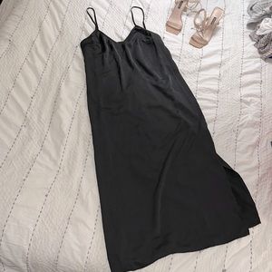 Target Solid black long loose dress